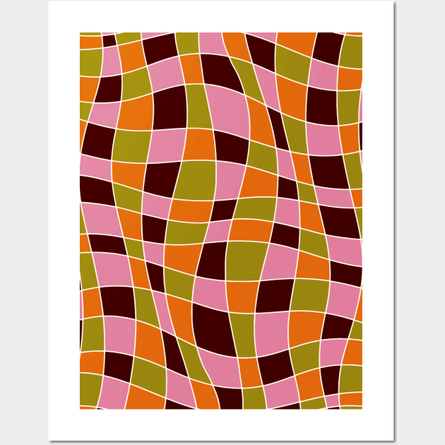 Psychedelic Liquid Checkerboard Wall Art by JunkyDotCom